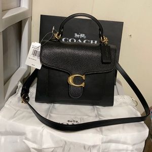 Coach top handle Tabby 20 black mix leather